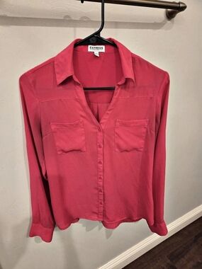 Express The Portofino Shirt Long Sleeve Pink Size XS Like New
